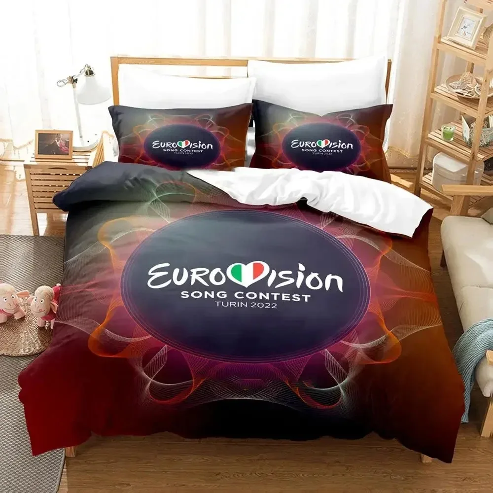 

Eurovision Song Contest 3D NEW Duvet Cover Pillowcase Bedding Set Adult Boy Girl Bedroom Decoration Children Single Double Large