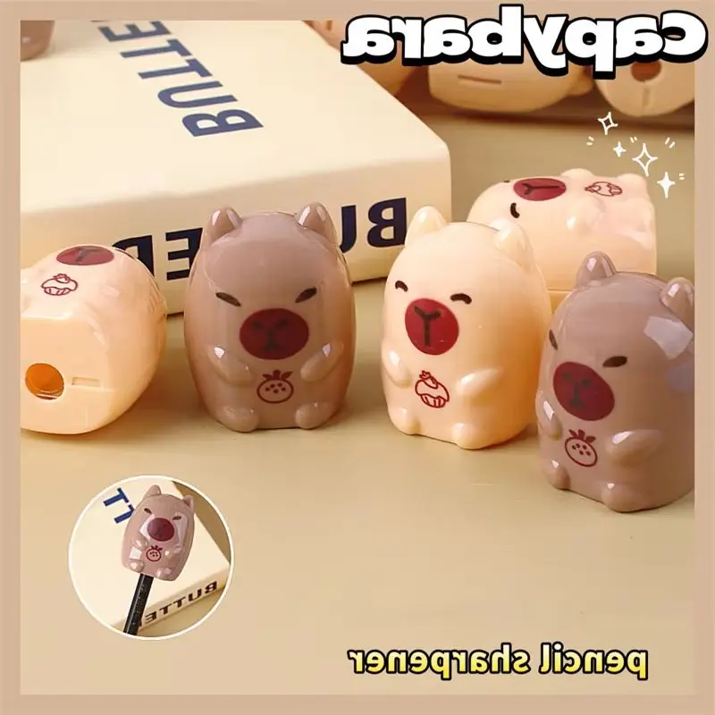 5Pcs Creative Cartoon Capybara Pencil Sharpener Mini Funny Cute Pencil Sharpener Office Supplies Student Stationery Gifts