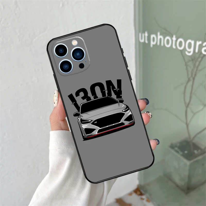 i30N Sports Car Cover For iPhone 16 15 12 13 Mini 11 12 13 14 Pro Max X XS Max Plus XR Phone Case