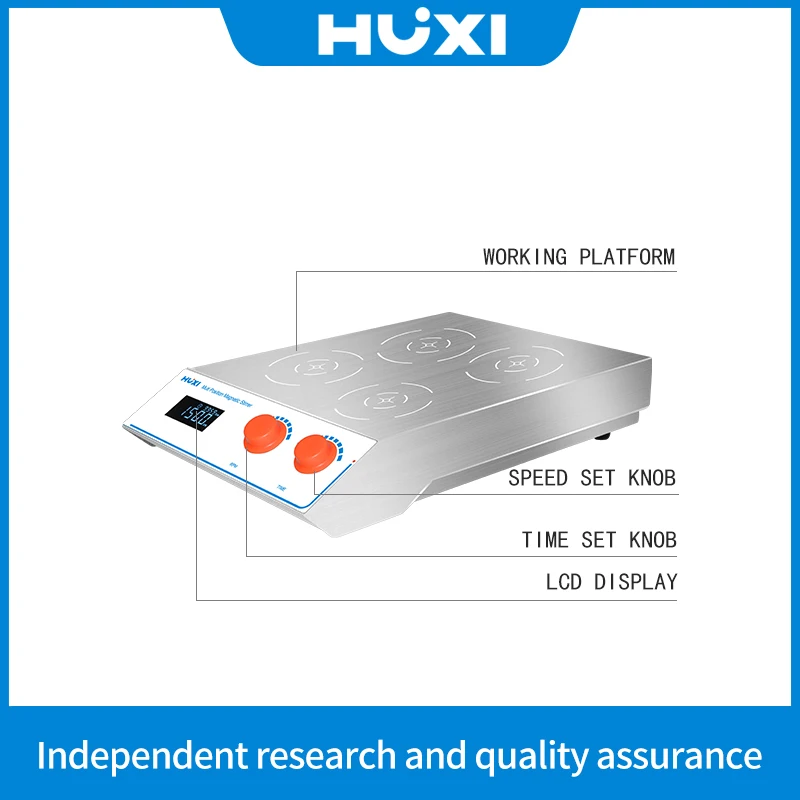 2025 Agitatore magnetico a 12 posizioni di vendita calda 200-2200 giri/min Agitatore magnetico senza funzione di riscaldamento
