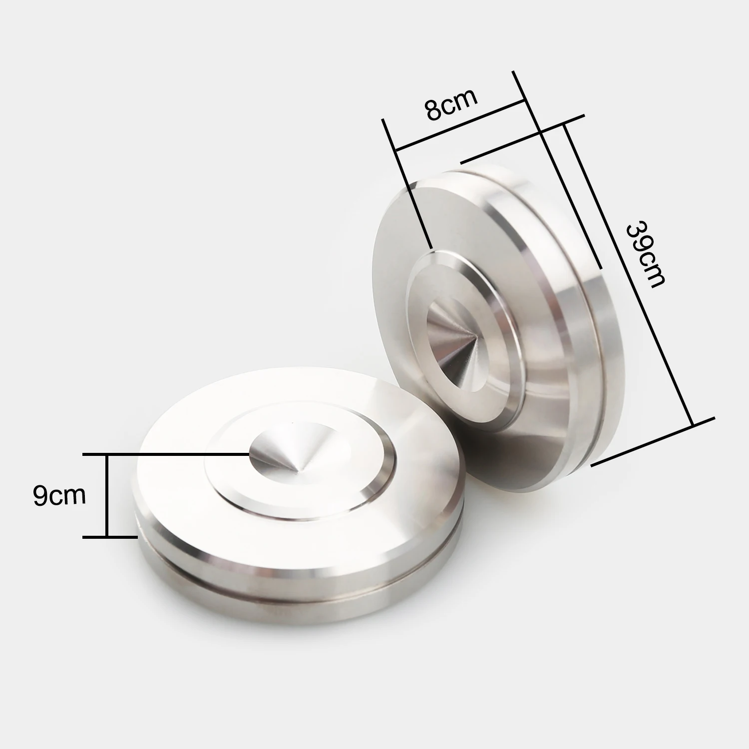

4PCS 39×9mm 304 Stainless Steel Isolation Feet Shock Absorber Spike Pad for Speaker Amplifier Turntable Recorder HiFi Audio