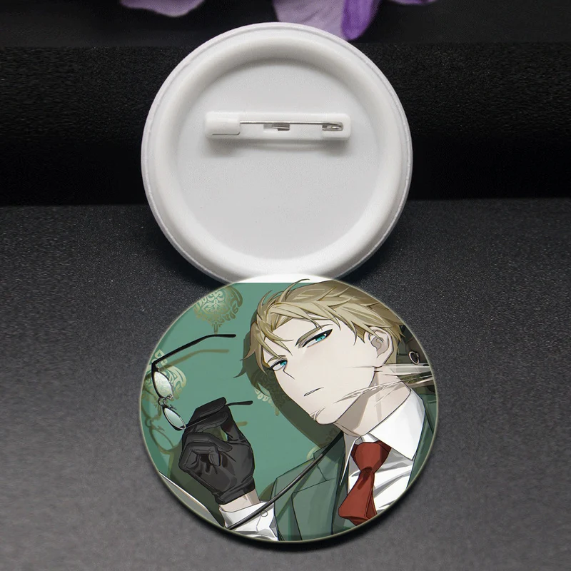 SPY×FAMILY Brooche Round Enamel Pin for Backpacks Decorative Cartoon Badge Fashion Jewelry Accessories Fans Gift Loid Forger