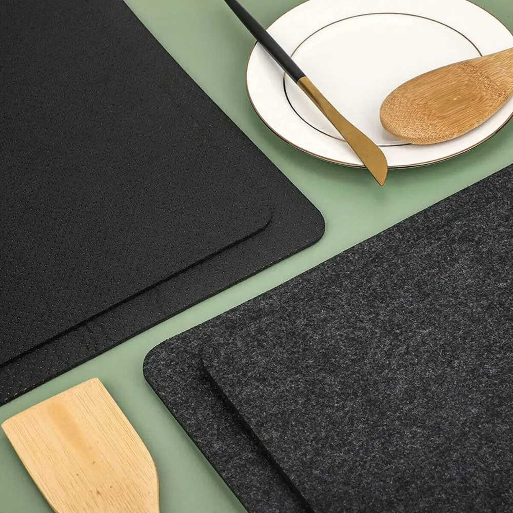 New Felt Heat Resistant Mat Air Fryer Heatproof Countertop Protector Felt Slide Silicon Worktop Protector