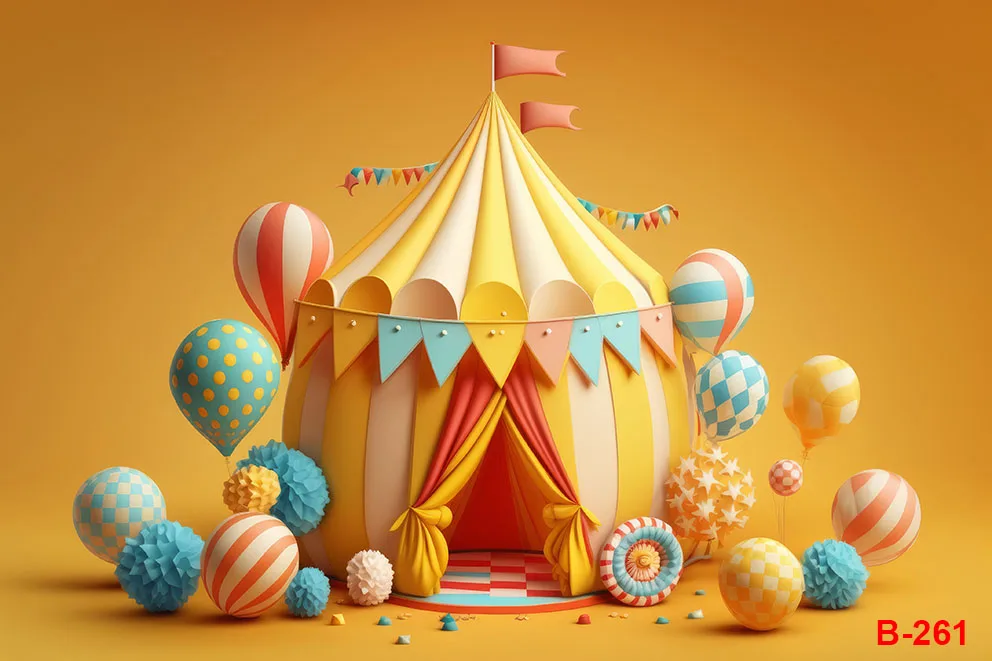 Tema del circo fondali fotografici spettacolo di carnevale spettacolo di scena colore bambini ritratto festa compleanno sfondi Studio Banner