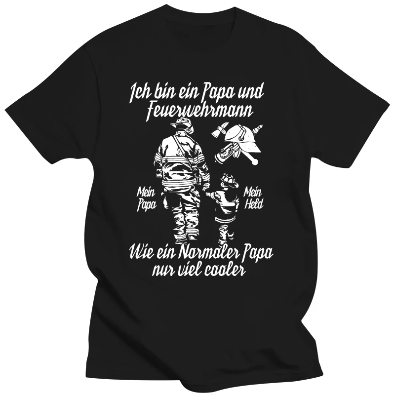 Fashion Men Men Hip Hop 3D Print Feuerwehr Papa T-Shirt Freiwillige,Ffw,Helden,Einsatz,Rettung,Rescue,Vater,Kindnerd T Shirts