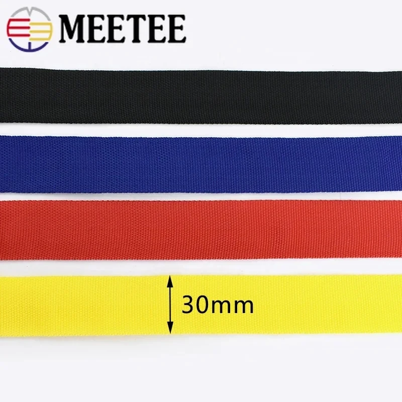 5/10/20M 30mm Hollow Nylon Webbing Tapes Double-layer Tubular Ribbon Bias Binding Clothes Decor Band DIY Sewing Accessories