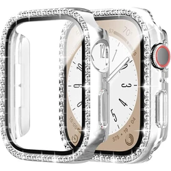 Glitter Tempered Glass Case for Apple Watch Series 10 46MM 42MM Ultra 3 2 9 49MM 45MM 41MM 40MM 44MM Screen Protector Protection
