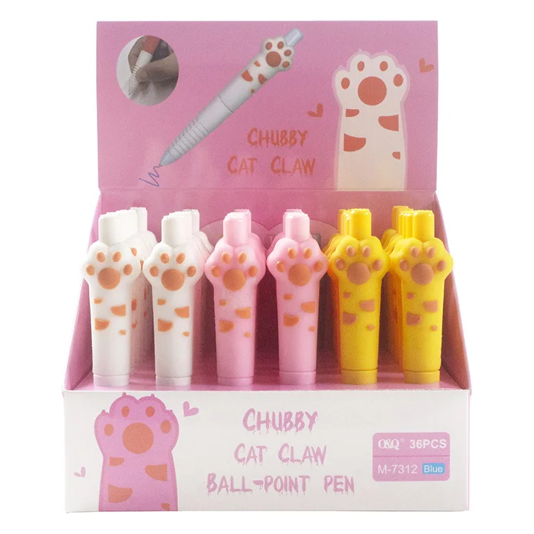 

36 шт., креативная шариковая ручка с кошачьим когтем, маленький толстый пирс, внешняя торговля, трансграничное моделирование, милый толстый пирс, карман Wr