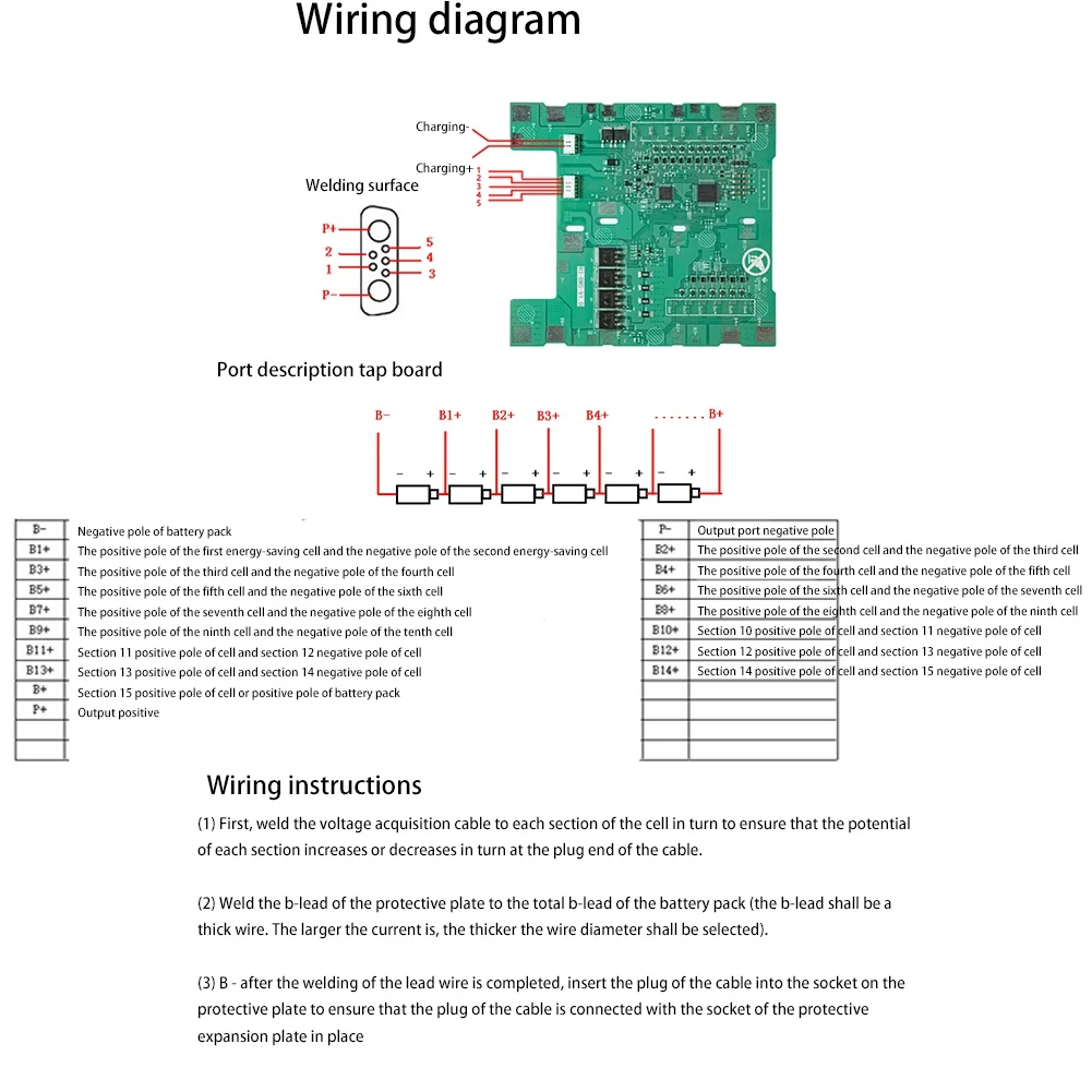 BMS for Mini Pro Balancing Scooter Vehicle Accessories 54V Lithium Battery PCB Protection Board