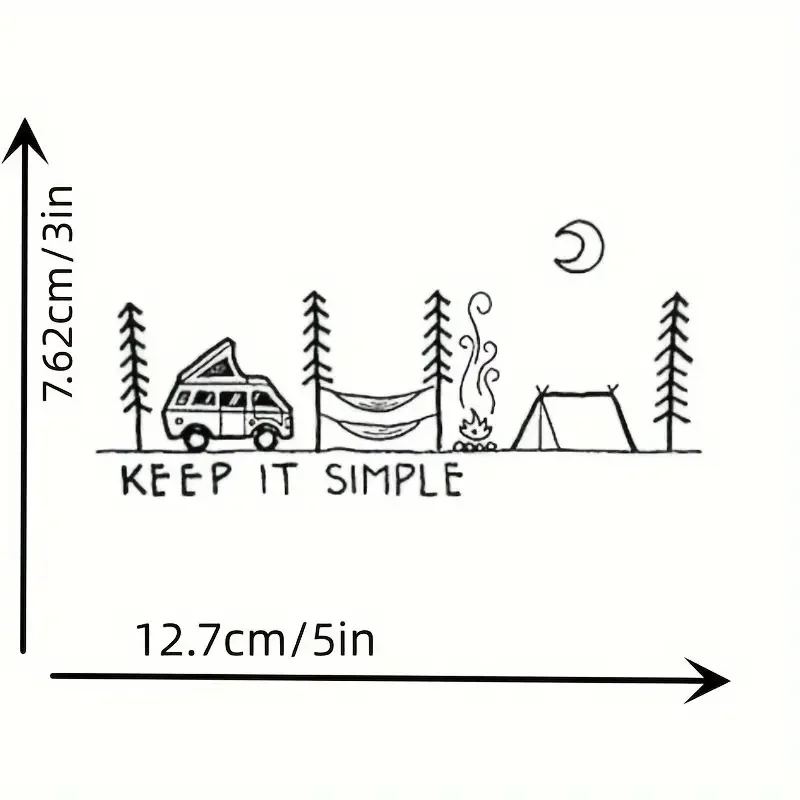 Keep It Simple - Camping Car Sticker Vinyl Decal Bumper