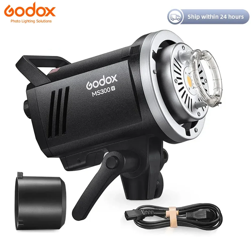 Godox 200W MS200V 300W MS300V LED Studio Flash Built-in 2.4G Wireless Receiver Lightweight Compact Bowens Mount LED Modeling Lam