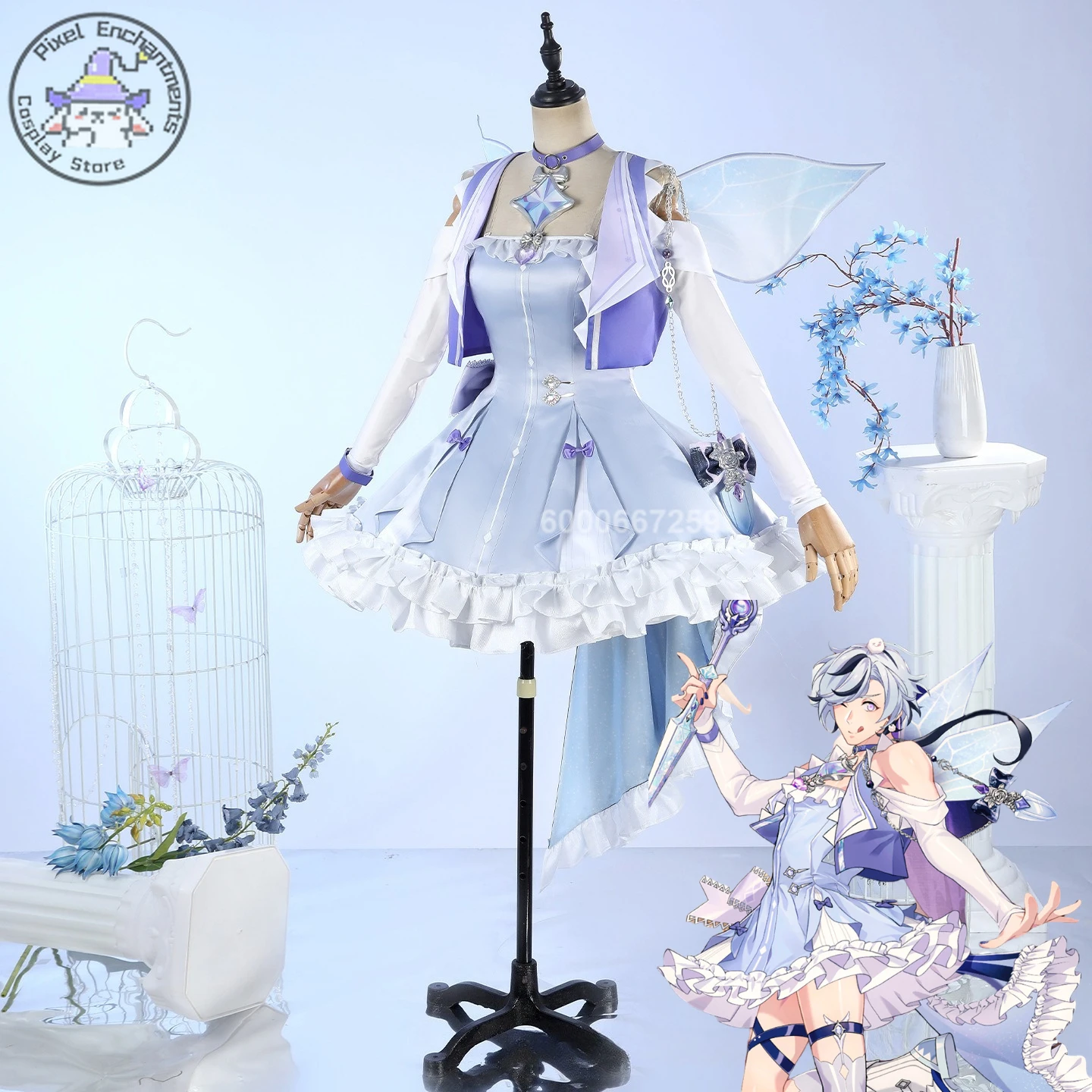 

Game Cosplay Costume Anime Blade Role Playing Glorious Snow White Diamond Dress Outfit for Women Comic Con Halloween Party Suits