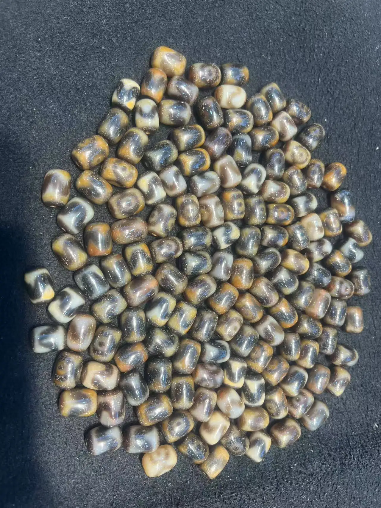 141pcs dzi wholesale size 16*12mm necklace pendant bracelet accessories high quality tiger tooth water pattern