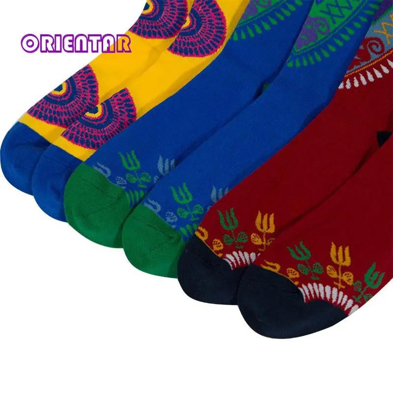 3 Pairs/pack Women Socks African Design Colorful Soft Socks Leisure Cotton Warm African Women Sock Gift Female WYB468