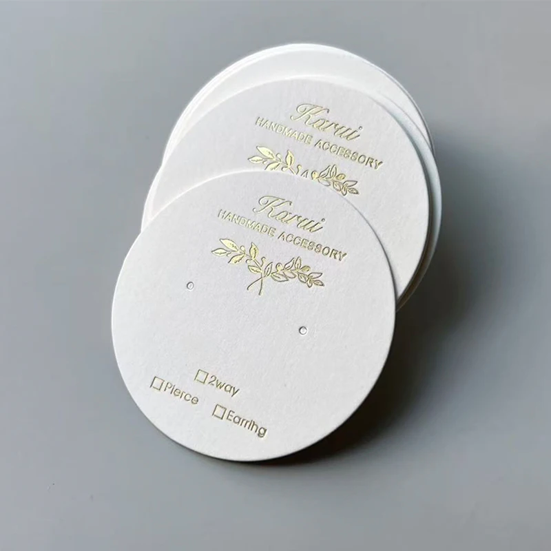 귀걸이 디스플레이 카드 맞춤형 네일 아트 카드 목걸이 카드 DIY 쥬얼리 홀더 금박 로고가 있는 엠보싱 라벨 포장