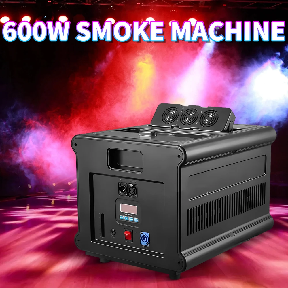 

600W Fog Machine Double Hole Smoke Props Stage Special Effects Mist Spraying Machine for DJ Disco Wedding Night Bar Performance