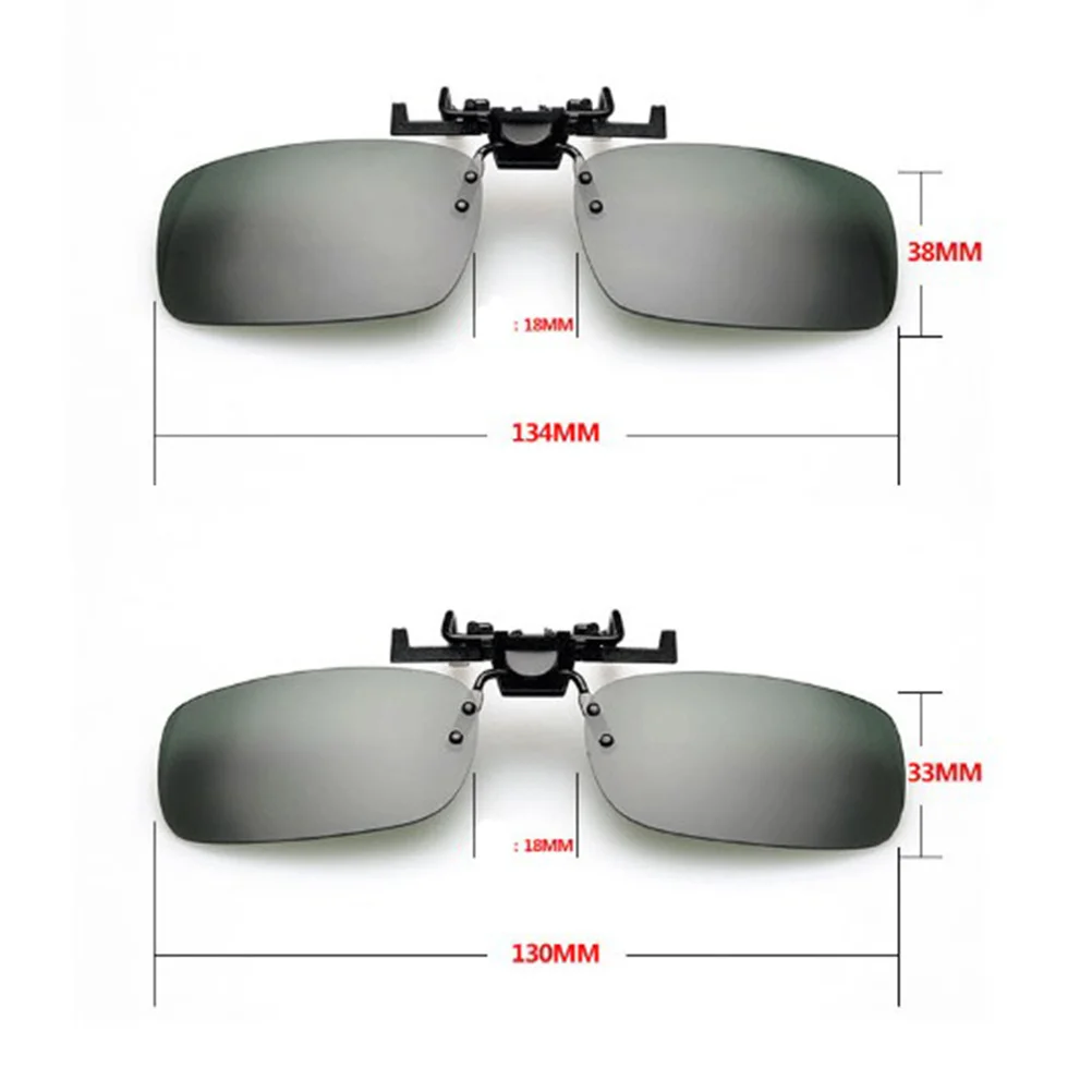 

Grey Clip-on Sunglasses Large Size Polarized Frameless Lens Lightweight Scratch Resistant Metal Alloy Frame Driving Outdoor