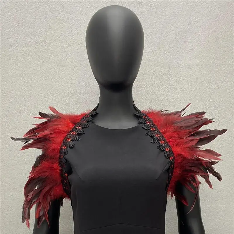 Długi szal z piór, maskarada, Halloween, akcesoria do kostiumów cosplay, do przebierania się i cosplayu.