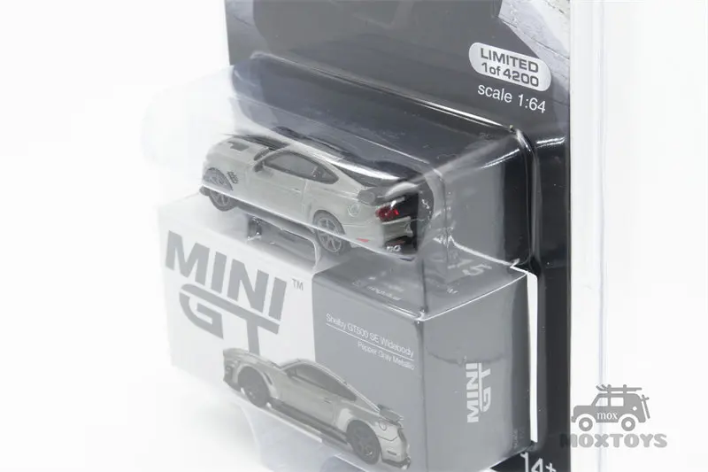 MINI GT Mijo Exclusives 1:64 Shelby GT500 SE Widebody Pepper Gray Metallic Model Car