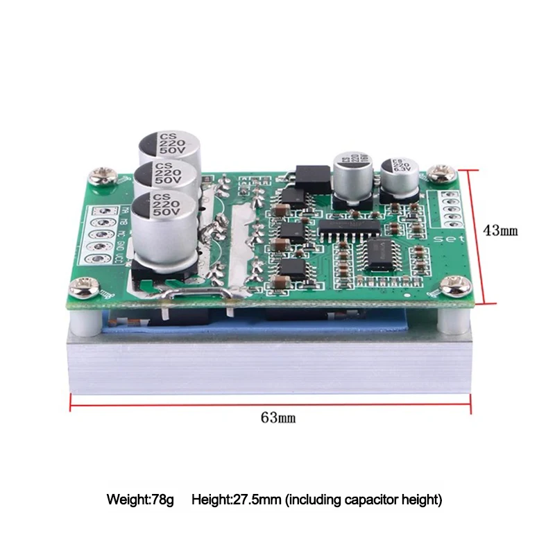 Placa de driver de motor sem escova 500W15A DC12-36V Controle de velocidade para frente e para trás Controlador de alta potência 15A