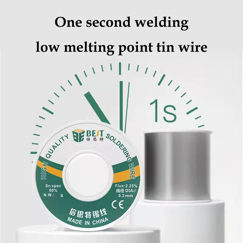 BEST 0.3-0.6 0.8 1.0mm Sn60 Low Melting Point Rosin Solder Content For Computer Electronic Instrument Welding Wire With High Tin