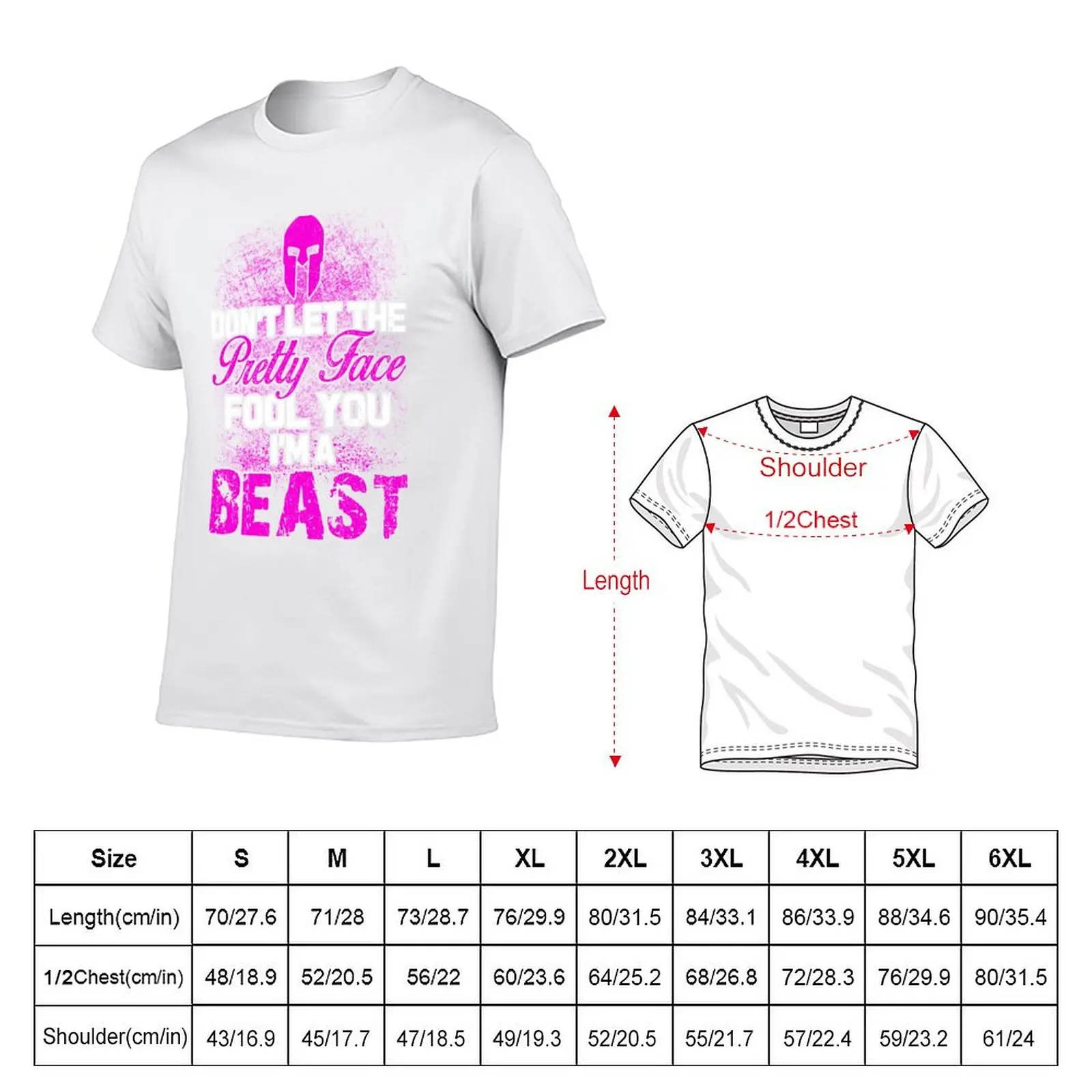 Spartan I Am A Beast Gift For Girls T-Shirt Sporty Casual Quick Dry T-Shirt