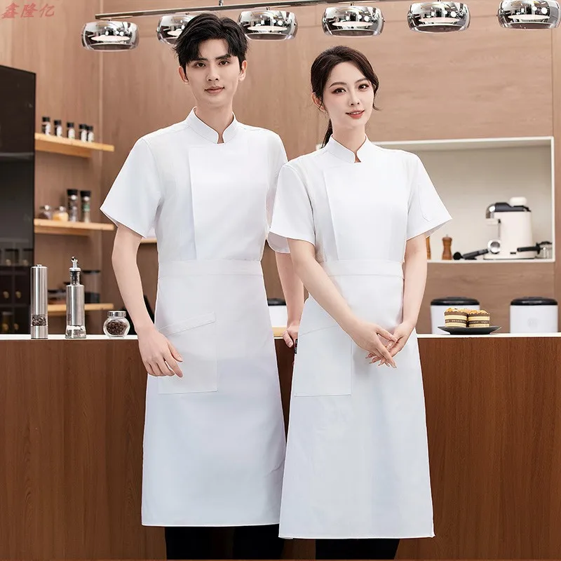 سترة الشيف الصيفية القابلة للتنفس بأكمام قصيرة ملابس العمل للفنادق والمطاعم والمطابخ والمقاصف والخبازين