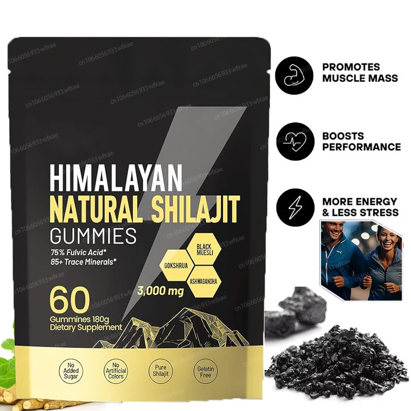 

Himalayan Shilajit Gummies 3000mg Help Muscle Recovery Boost Energy for Men Women Health Food Support Body Vitality