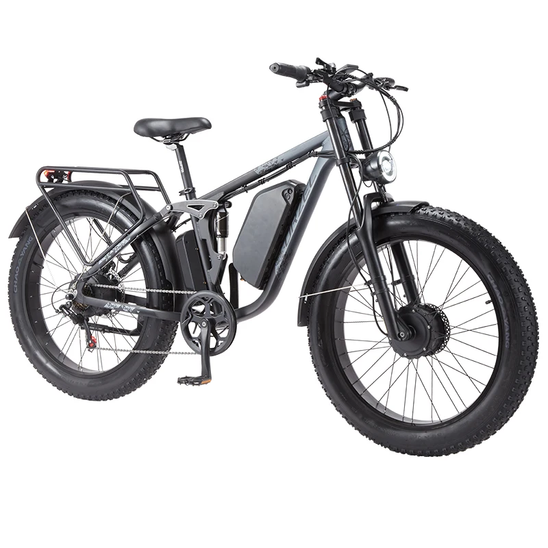 AliExpress NONE ORZEL K17 Full Suspension Mountain E-bike 2000W Dual Peak Motor 48V25Ah Battery Off-Road Electric Bicycle 24*4.0" All-terrain Fat Tire Hydraulic Disc Brakes Electric Bike