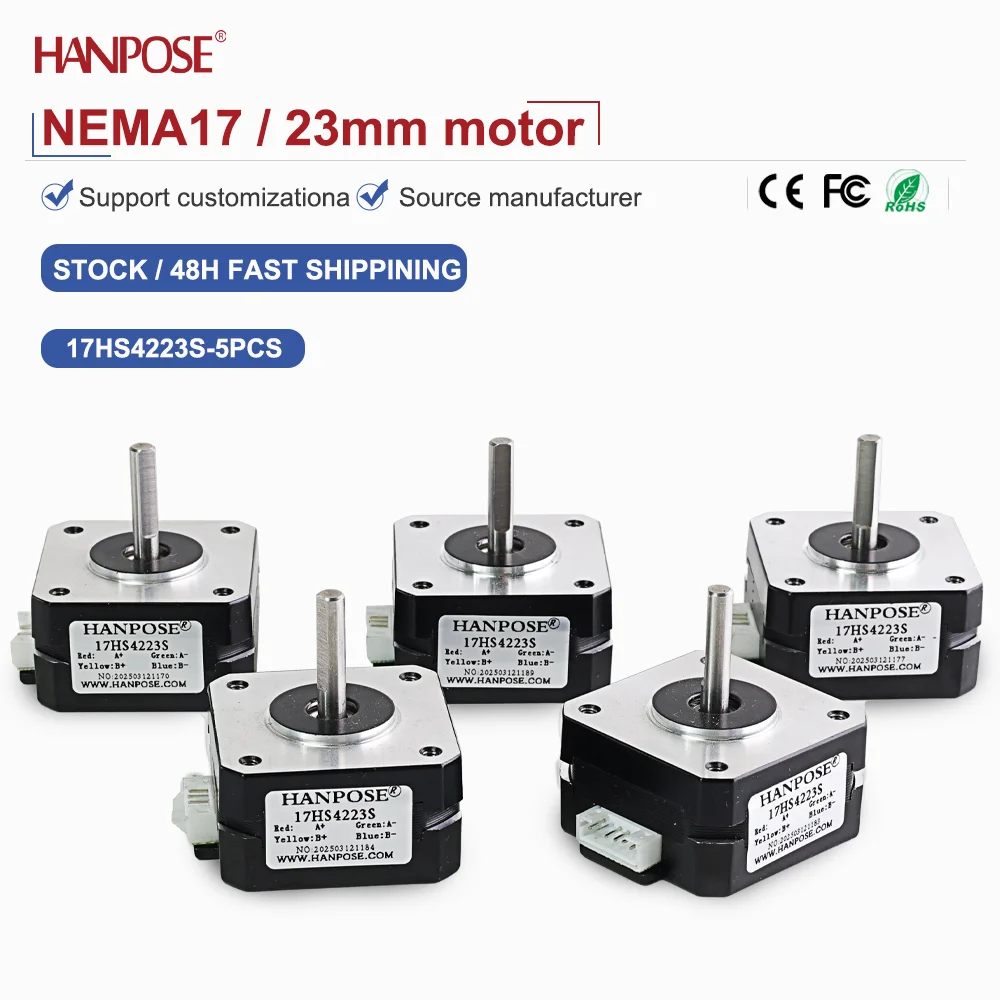 

NEMA17 5 шт. 17HS4223 шаговый двигатель 3,4 В 0,8 А двухфазный четырехпроводной аксессуар для 3D-печати двигатель производитель прямые продажи