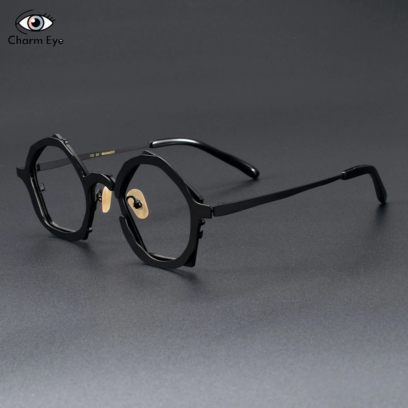 Ultra Light Pure Titanium Glasses Men New Polygonal Black Gold Eyeglass Frame Japan Optical Myopia Prescription Eyewear Women image 3