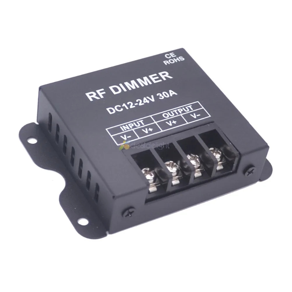 RF 30A LED Dimmer Controller  DC 12V - 24V Brightness Control For LED Single Color Strip light