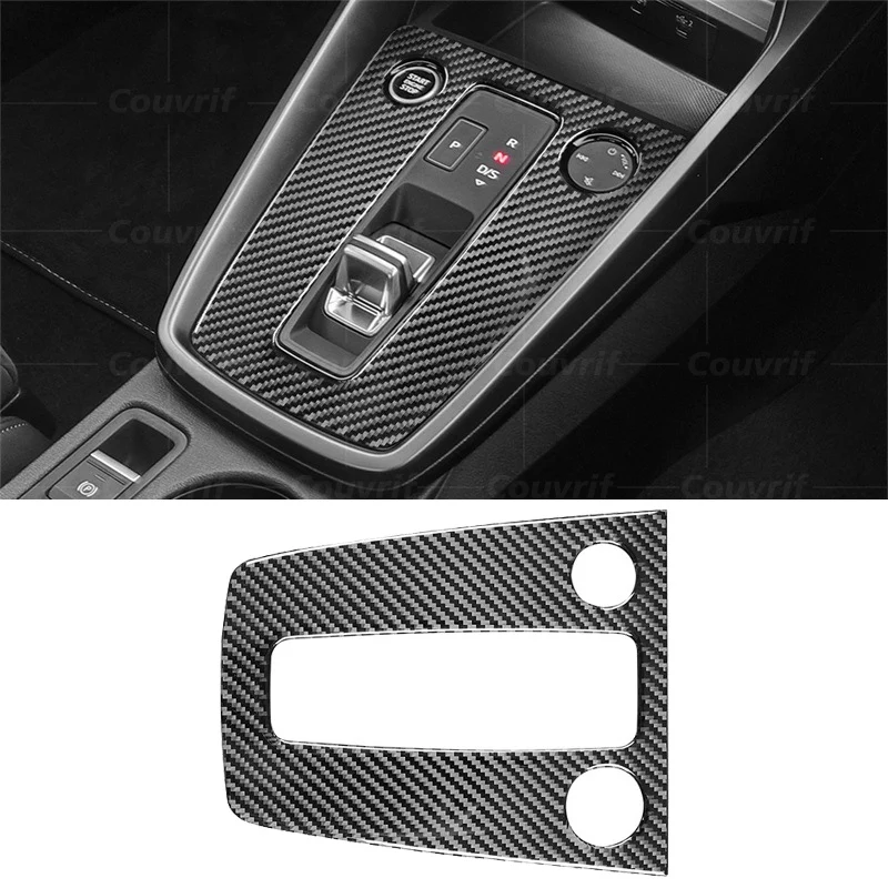 Carbon Fiber Car Cover One-touch Start Keyhole Decorative Strip Sticker Decal Cover Trim For Audi A3 8Y 2020-2022 Accessories