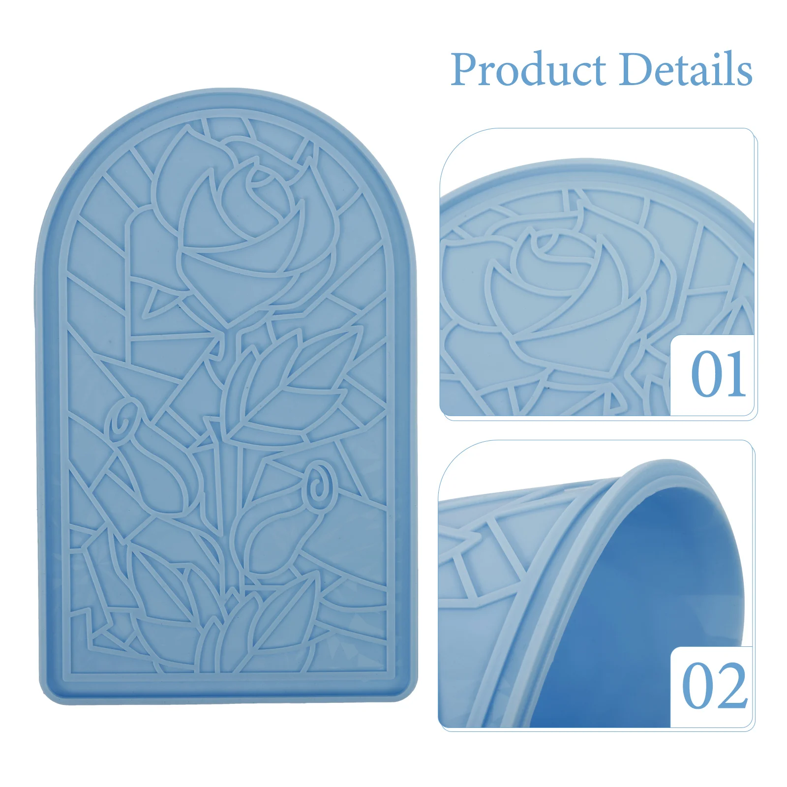 ارتفع نمط جدار ديكور قالب سيليكون الحرفية صنع أداة Diy بها بنفسك راتنجات الايبوكسي الفن مرنة قابلة لإعادة الاستخدام قوالب الحرف اليدوية والمجوهرات #3