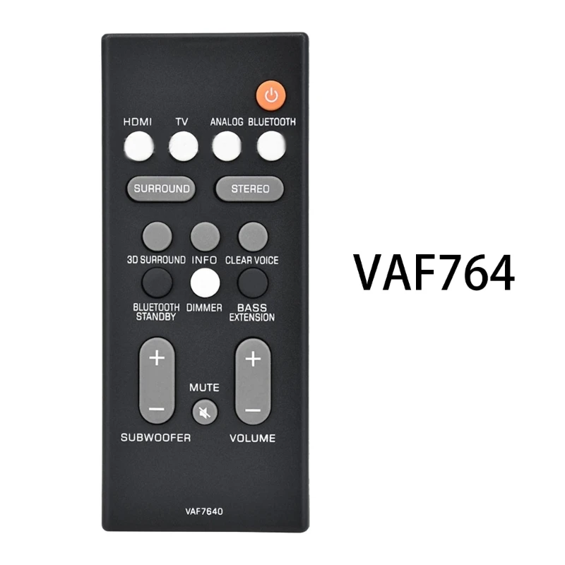 Barra de sonido para altavoz, mando a distancia VAF764 para ATS-1080 ATS1080 YAS-108, compatible con Bluetooth, envío directo