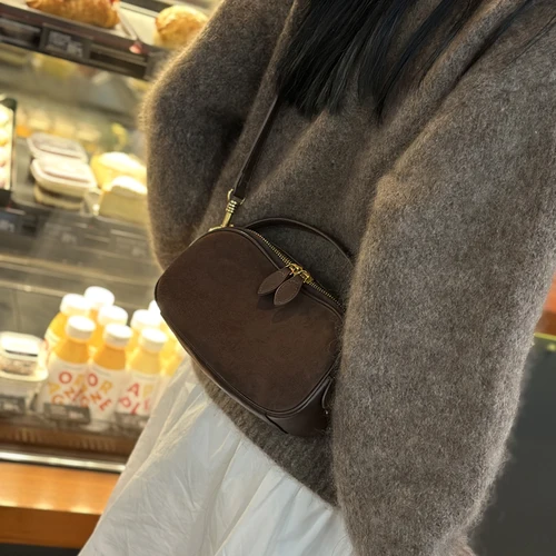 Imagen 2 del producto Bandolera de piel de vaca auténtica para mujer, bolso de mano de cuero de alta calidad, bolso cruzado de diseño lujoso a la moda para mujer