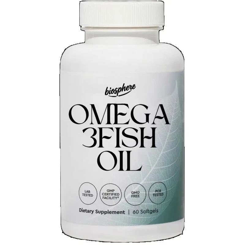 

Рыбное масло Омега 3, 1000 микрограмм, 60 мягких капсул, без ГМО, без рыбного запаха