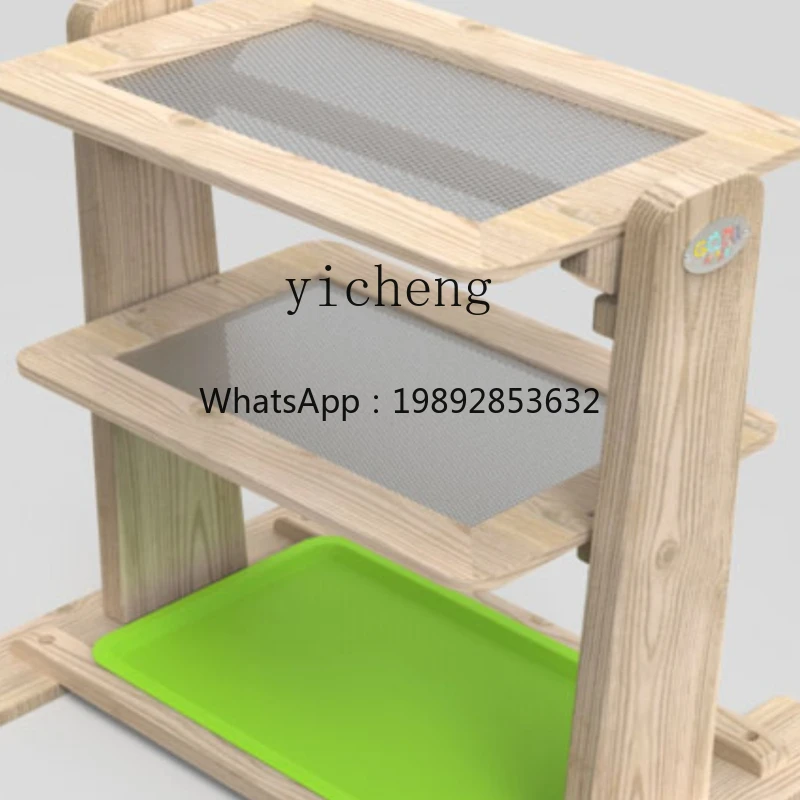 ZZ رياض الأطفال في الهواء الطلق لعب الرمل الخشبي جدار المياه إمالة عربة الرمل رافعة دُولابٌ دَوّار الرمال اللعب التوازن