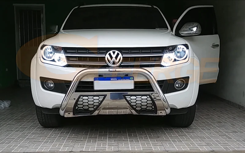 For Volkswagen VW Amarok 2010 2011 2012 2013 2014 2015 Ultra Bright Day Light SMD LED Angel Eyes Kit Halo Rings Car Accessories