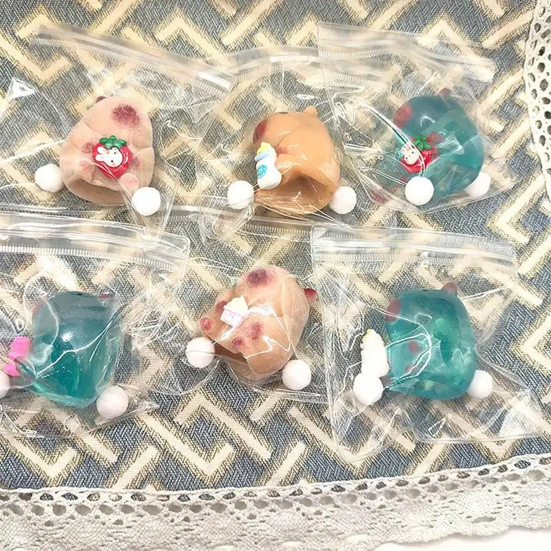 Capybara Squeeze Sensorisches Spielzeug Tier Vent Spielzeug Niedlichen Cartoon Stress Relief Spielzeug Tragbare Lustige Sensorische Spielzeug Für Kinder Erwachsene