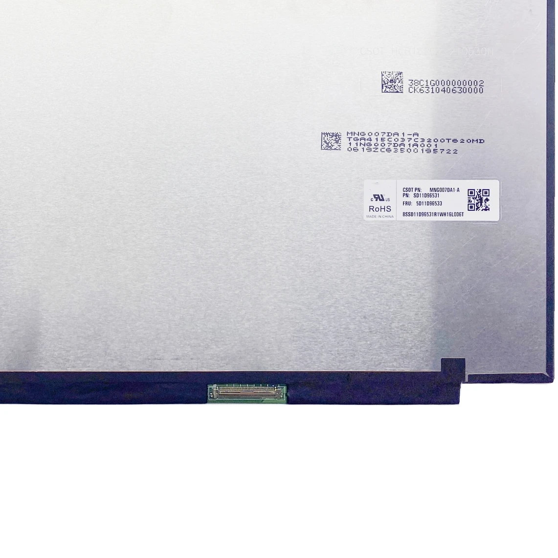 MNG007DA1-A PN SD11D96531 FRU 5D11D96533 Slim Display IPS Panel QHD 2560x1600 16 inch LCD LED Screen Non-touch