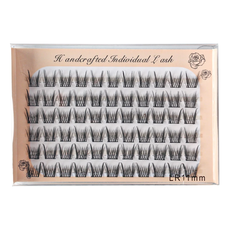 6 Rows 66/72 Cluster False Eyelash Extension Natural Mink Eyelashes Clusters Individual Lashes Makeup Cilia Eyes Faux Cils