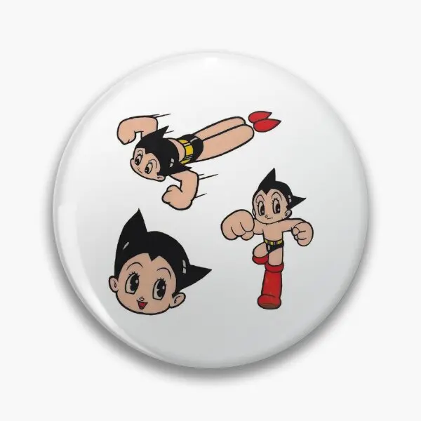 Vintage Astro Boy  Soft Button Pin Lover Hat Funny Clothes Gift Cartoon Brooch Collar Badge Women Jewelry Lapel Pin Metal