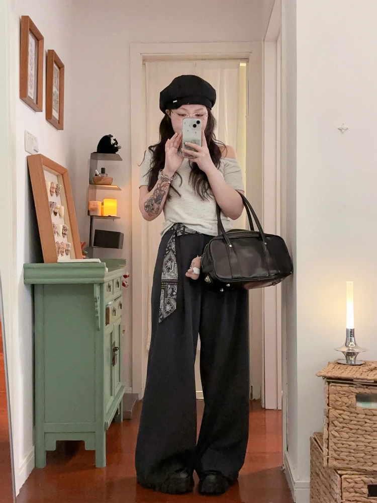 

Slimming High Waist Wide Leg Pants Commute Friendly Lengthening Proportions Sli Casual Trousers for Women