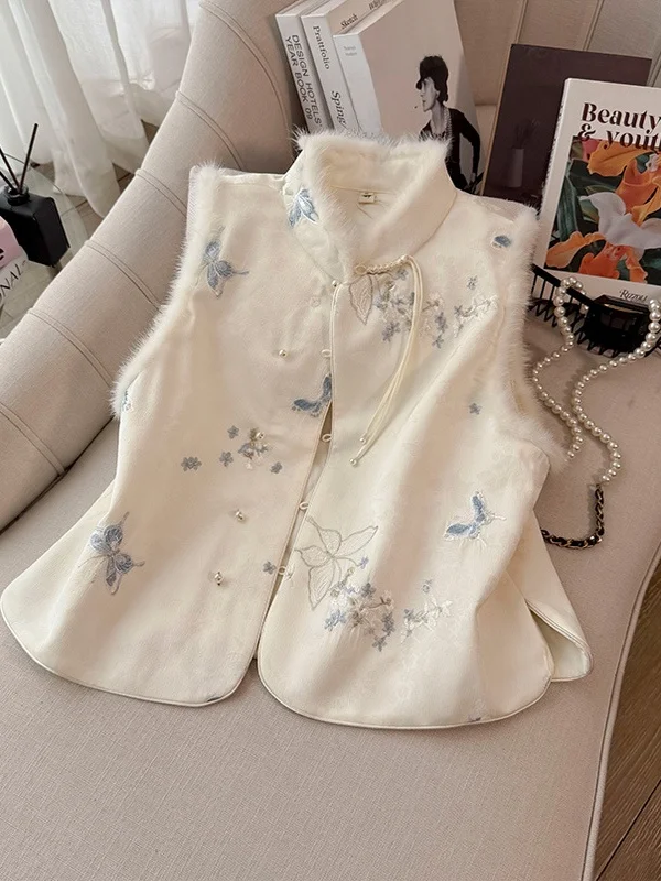 신상 중국 슬레 티엔드 베스트 코트 여성용 가을 겨울 신상 패션 워터 퍼 젊은 버전 면 따뜻한 베스트 아우터웨어