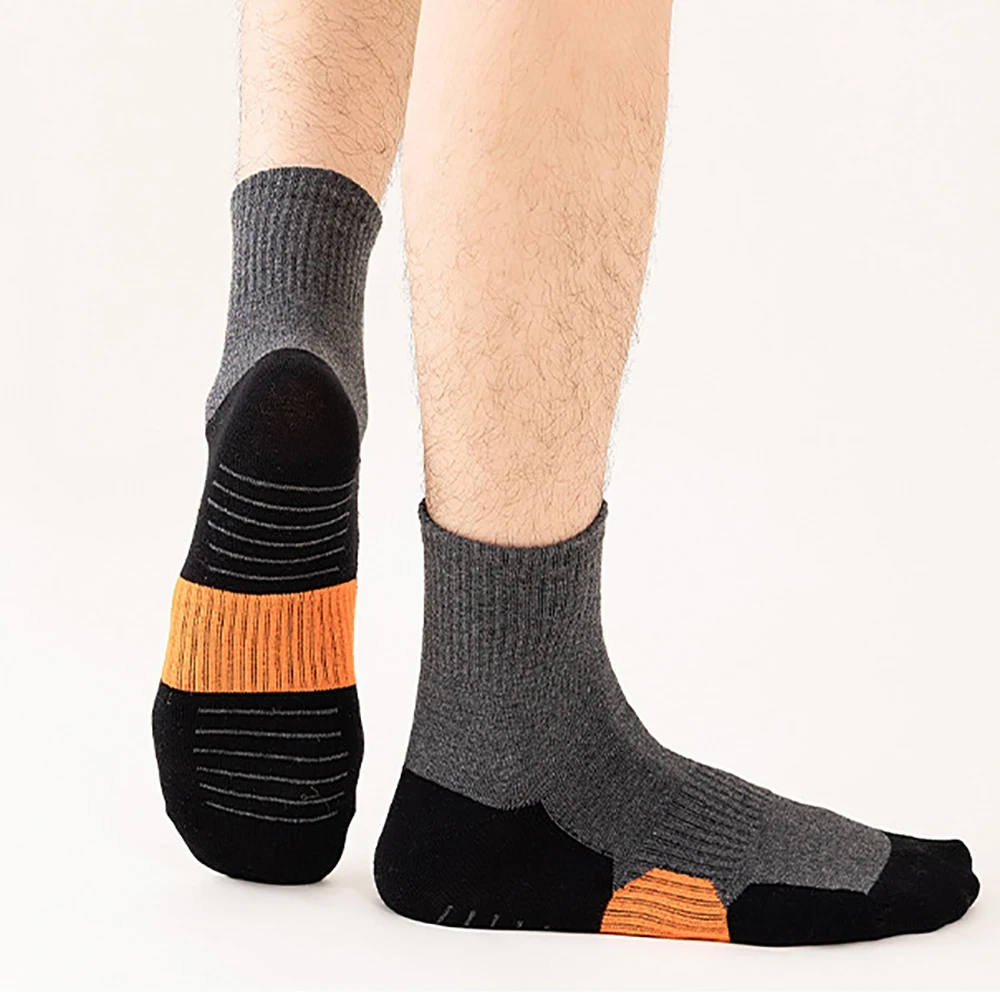 5 Paar Basketball & Fußball Wandern Ski Sport Outdoor Sport Kalb High Crew Socken & Winter verdickte Profisport Socken