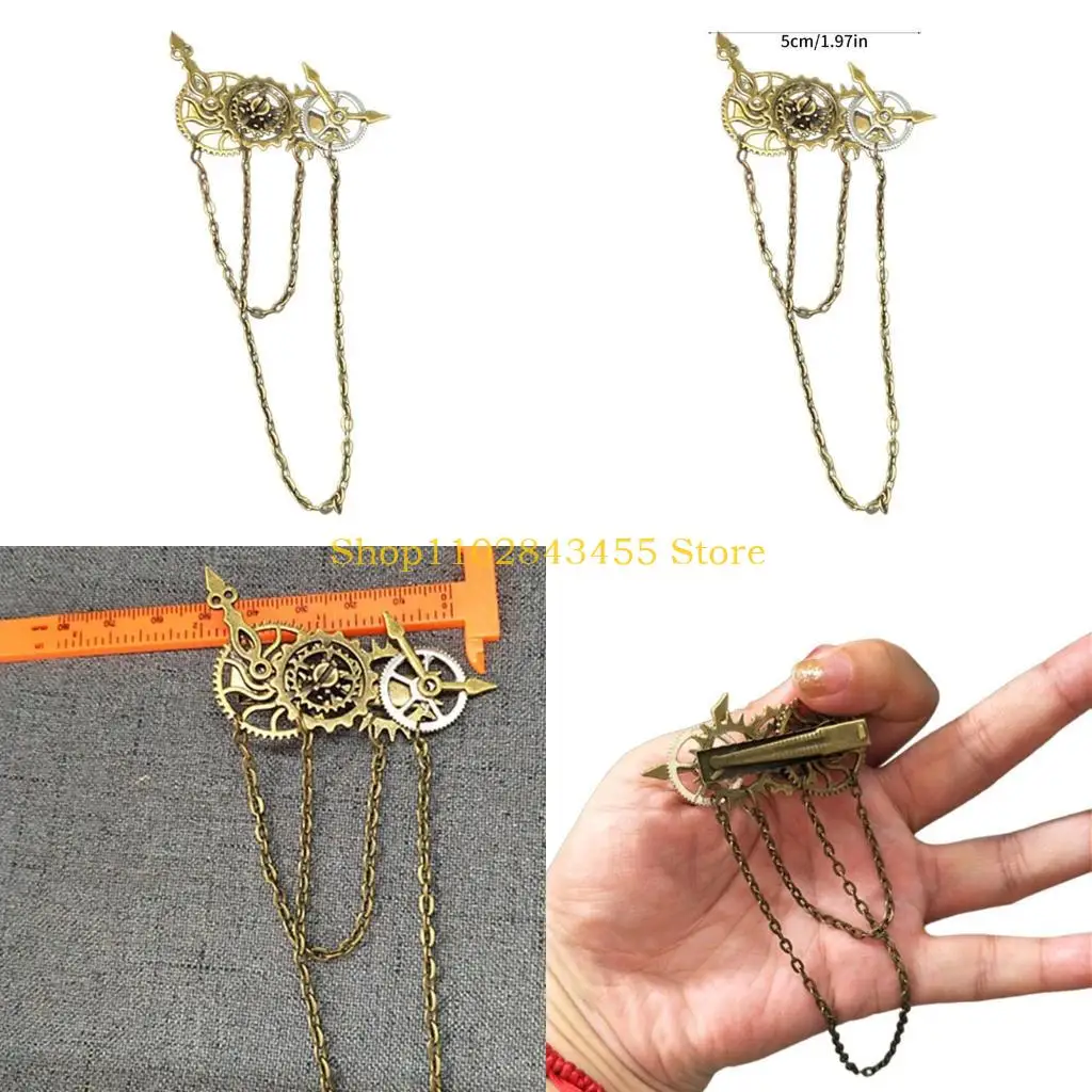 

49MC стимпанк, заколка для волос, брошь, винтажные готические цепочки, кисточки, головные уборы, костюмы, реквизит, аксессуары