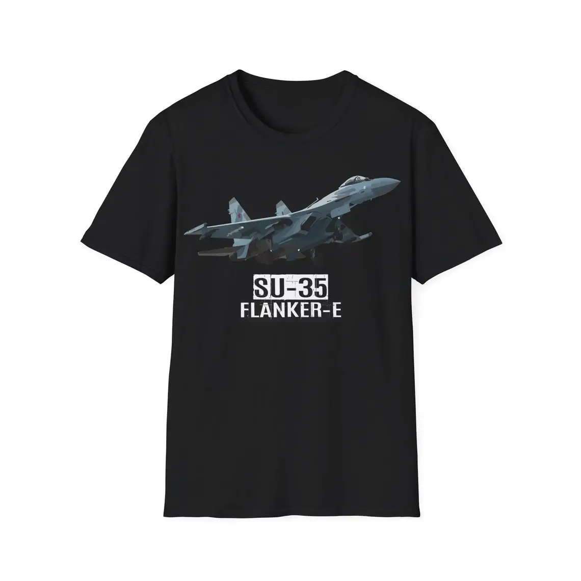 Russian Su-35 Flanker-E Fighter Aircraft T-Shirt 100% Cotton O-Neck Summer Short Sleeve Casual Mens T-shirt Size S-3XL