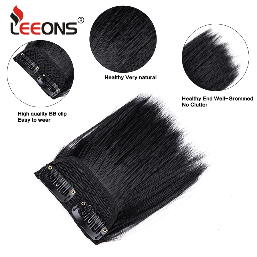 Synthetic Hair Pad Hairpieces Clip In Hair Extensions Adding Extra Volume Hair Piece For Women Short Straight Invisible Hairpins