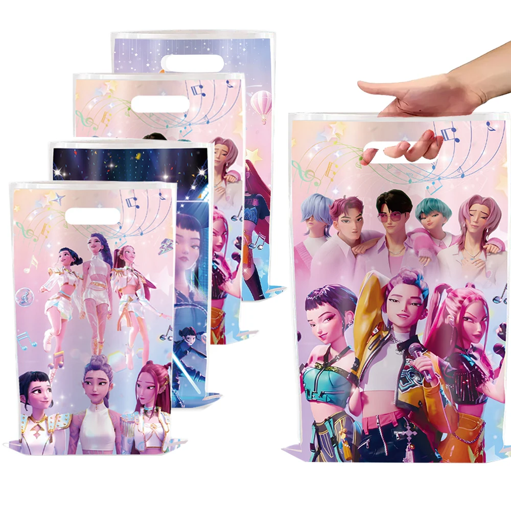 Kpop Demon Hunters Party Gift Bag Huntrix Saga Goodie Gift Bags for Kids Birthday Party Pinata School Gifts Decor Baby Shower